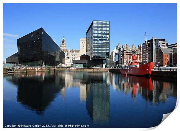 Liverpool reflections Print by Howard Corlett