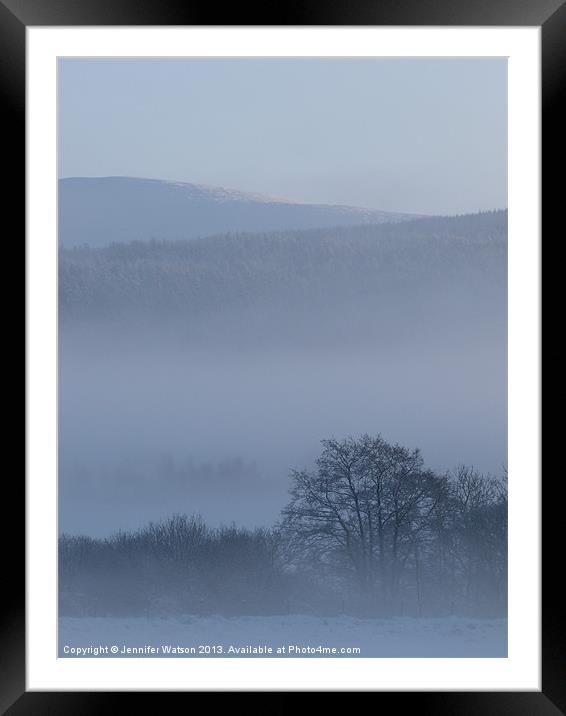 Winter Mist 3 Framed Mounted Print by Jennifer Henderson