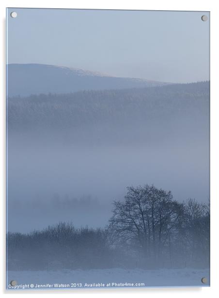 Winter Mist 3 Acrylic by Jennifer Henderson