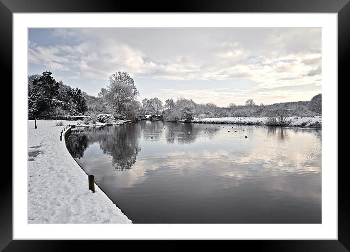 Winter on Coltishall Common Framed Mounted Print by Paul Macro
