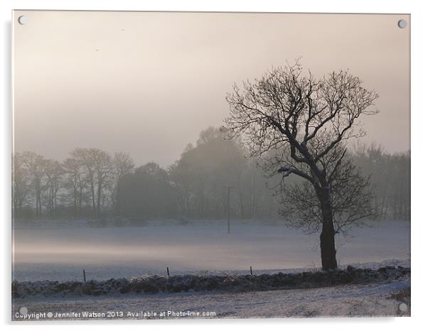 Misty Tree Acrylic by Jennifer Henderson