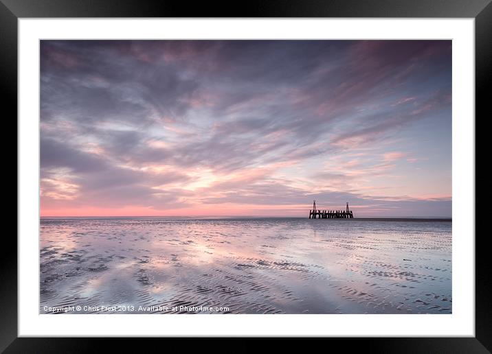 Ribble Remnants Sunset Framed Mounted Print by Chris Frost
