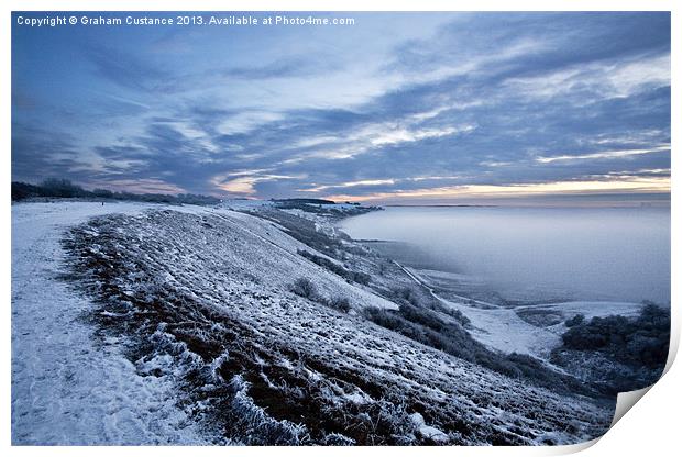 Misty Winter Print by Graham Custance