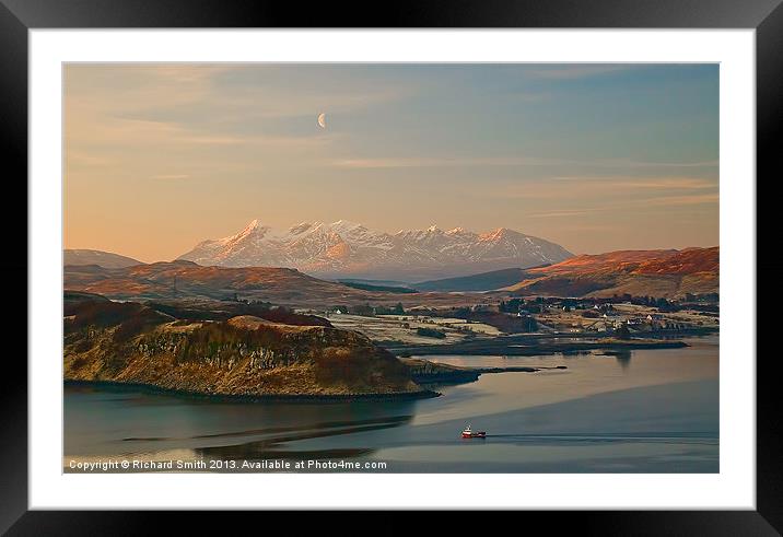 The entrance to Loch Portree Framed Mounted Print by Richard Smith