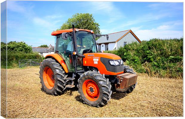 Kubota farm tractor Canvas Print by Oxon Images