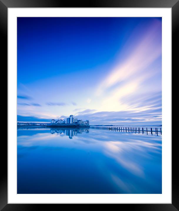 Reflections in blue Framed Mounted Print by mike Davies