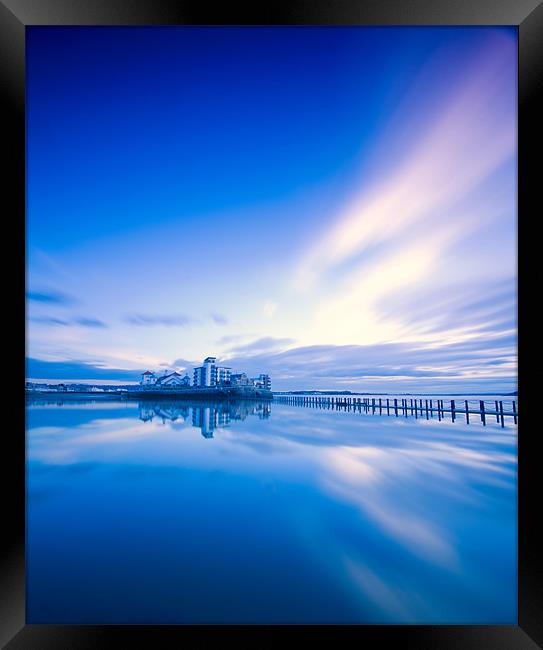 Reflections in blue Framed Print by mike Davies