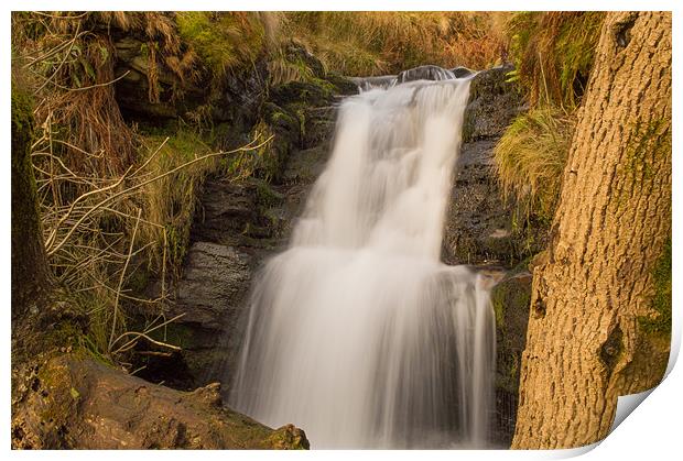 Crowden Clough Waterfall Print by Phil Tinkler