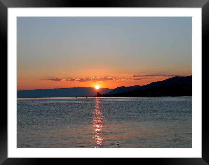 Sunset  Framed Mounted Print by a aujan
