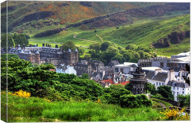 Holyrood from Calton Hill Canvas Print by Tom Gomez