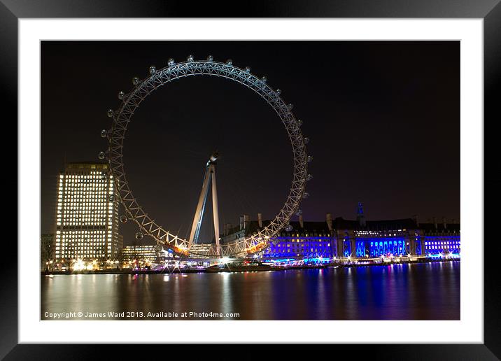 London Eye Framed Mounted Print by James Ward