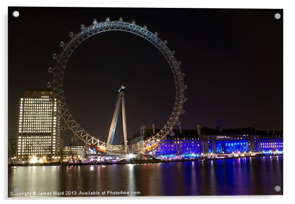 London Eye Acrylic by James Ward