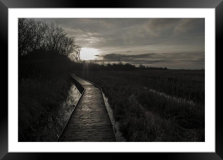 Sunset Walkway Framed Mounted Print by Leanne Fitzwater