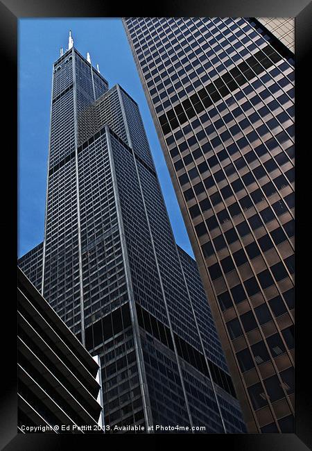Willis Tower, Chicago Framed Print by Ed Pettitt