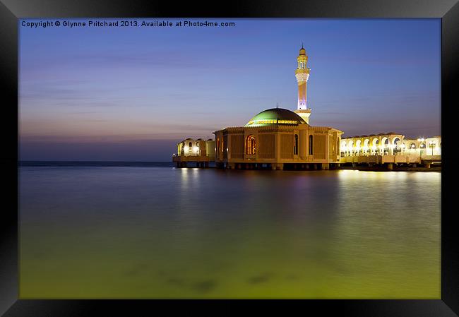 The Floating Mosque Framed Print by Glynne Pritchard