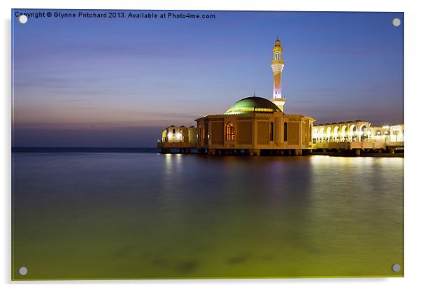 The Floating Mosque Acrylic by Glynne Pritchard