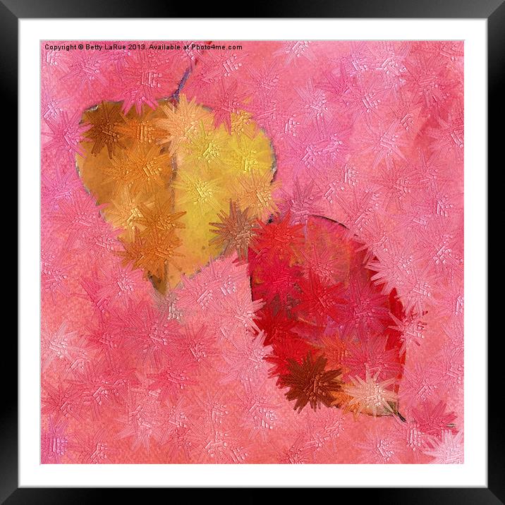 Leaf Abstract Framed Mounted Print by Betty LaRue
