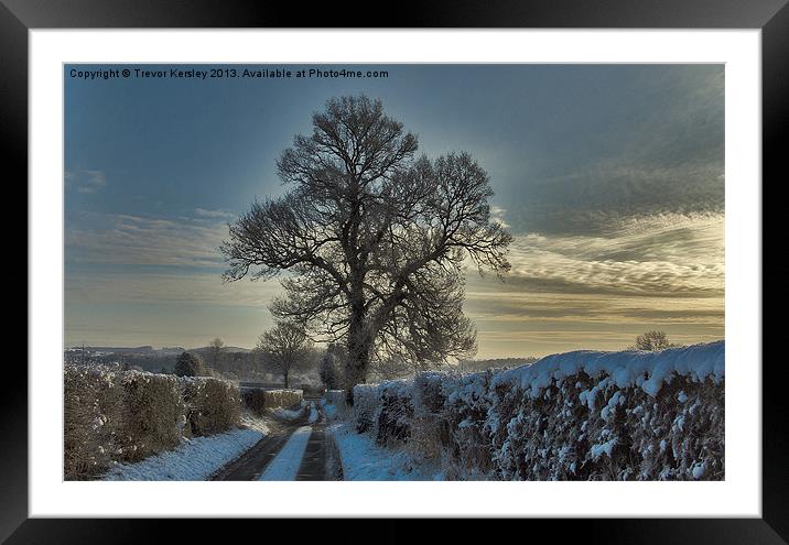 Frosty Countryside Framed Mounted Print by Trevor Kersley RIP