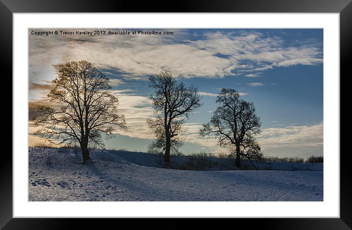 Winter Sunrise Framed Mounted Print by Trevor Kersley RIP
