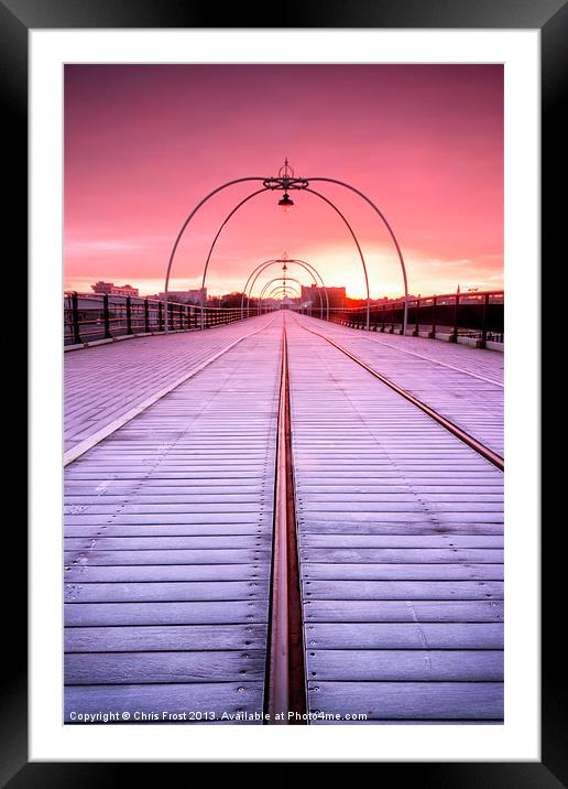 Wintery Sunrise @ Southport Pier Framed Mounted Print by Chris Frost