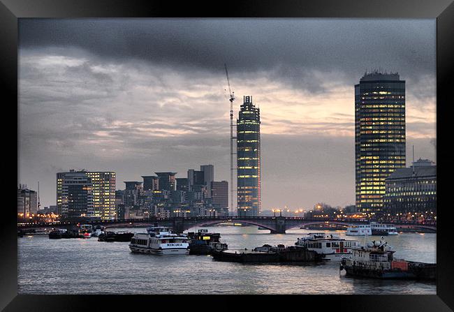 London skyline Framed Print by Maria Tzamtzi Photography