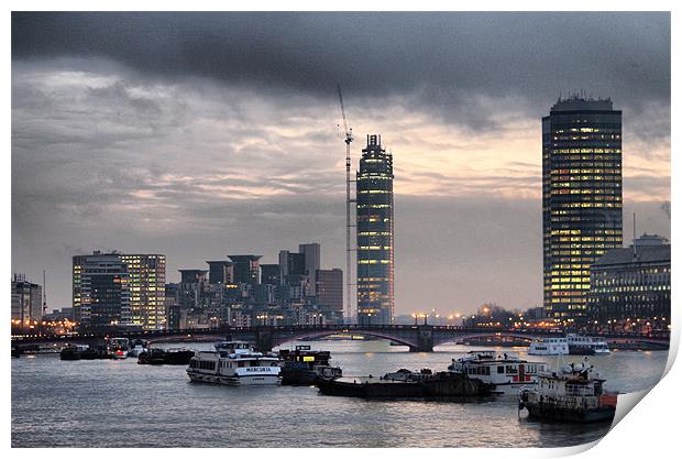 London skyline Print by Maria Tzamtzi Photography