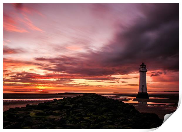 Lighthouse Sunset Print by Jed Pearson