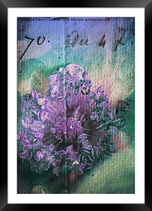 Artsy Floral. Framed Mounted Print by Rosanna Zavanaiu