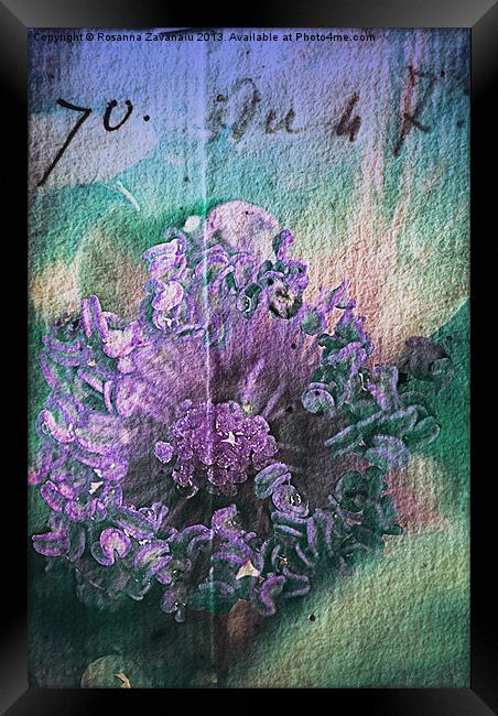Artsy Floral. Framed Print by Rosanna Zavanaiu