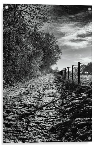 Snow Covered Track Acrylic by Paul Holman Photography