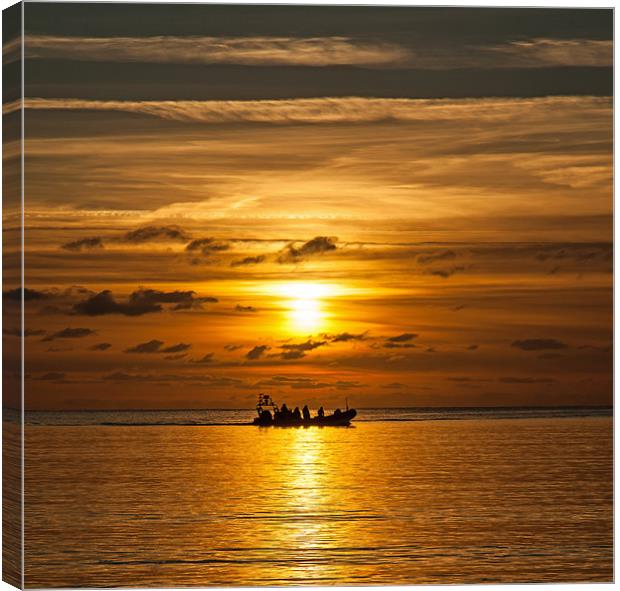 Trearddur Bay Sunset Canvas Print by Gail Johnson