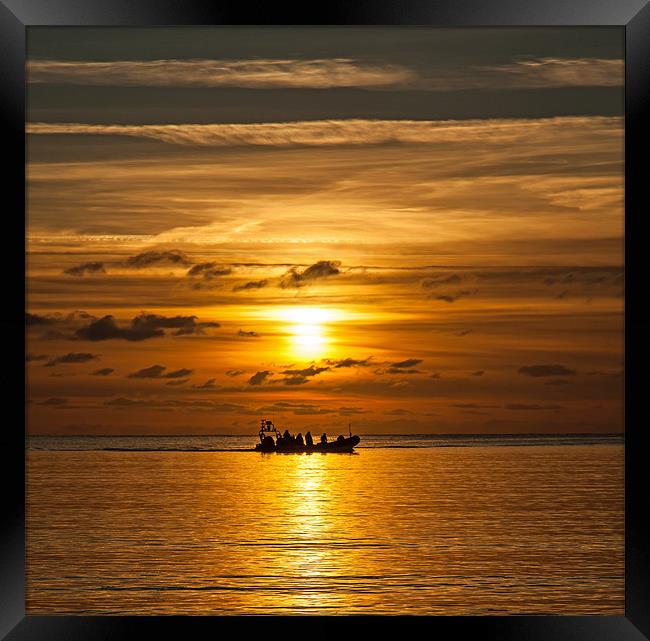 Trearddur Bay Sunset Framed Print by Gail Johnson