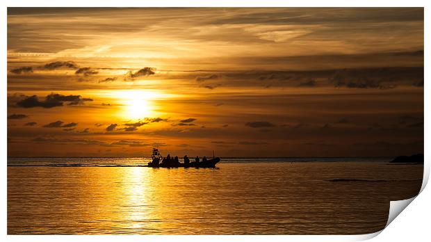 Trearddur Bay Sunset Print by Gail Johnson