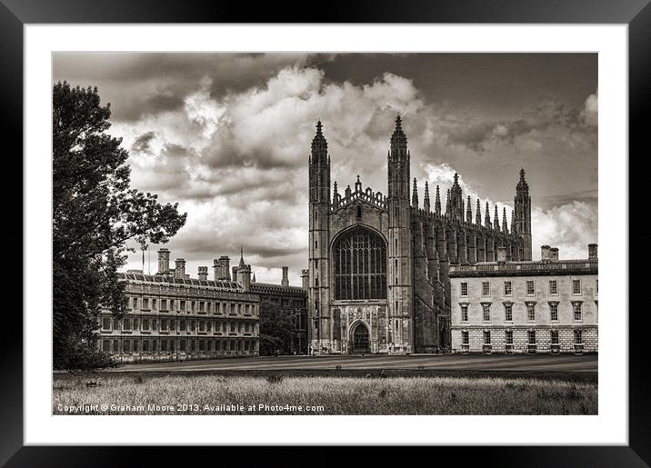 Kings College chapel, Cambridge Framed Mounted Print by Graham Moore
