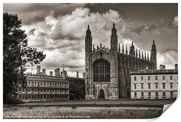 Kings College chapel, Cambridge Print by Graham Moore