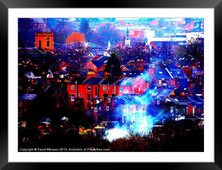 ABSTRACT TOWN Framed Mounted Print by David Atkinson