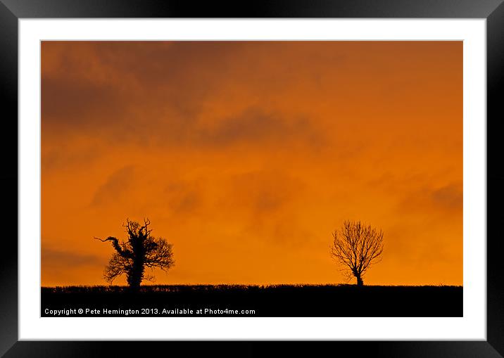 Two trees Framed Mounted Print by Pete Hemington