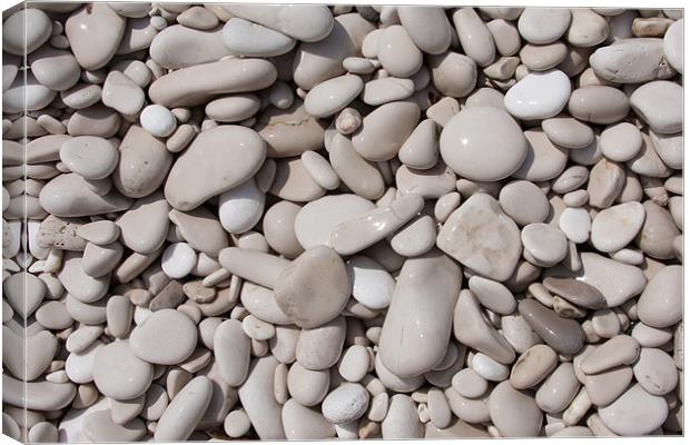 Pebbles on the beach, Hvar. Canvas Print by Adam Clarkson