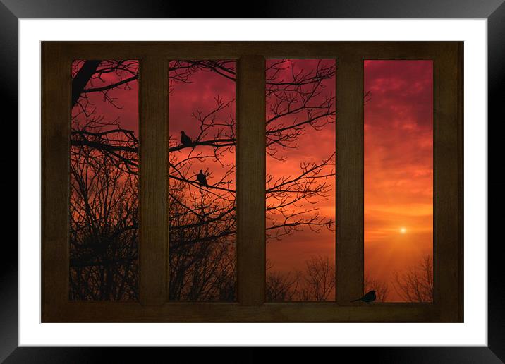 AS THE SUN GOES DOWN Framed Mounted Print by Tom York