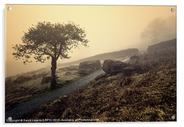 Misty Sunrise - Cumbria Acrylic by David Lewins (LRPS)