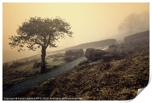 Misty Sunrise - Cumbria Print by David Lewins (LRPS)