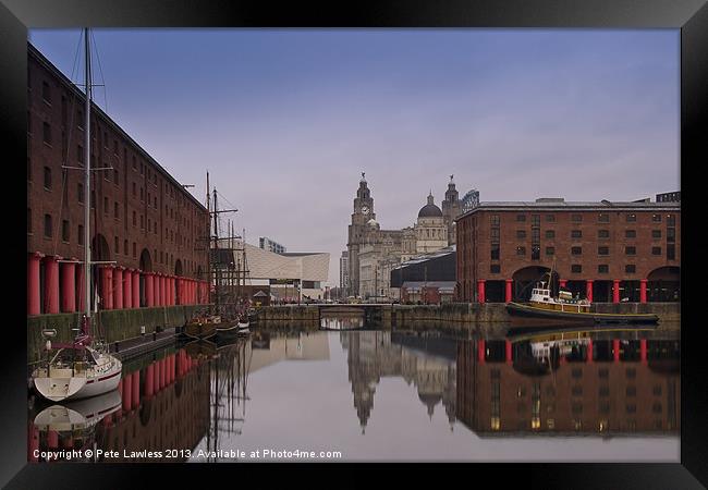 The Albert Dock Framed Print by Pete Lawless