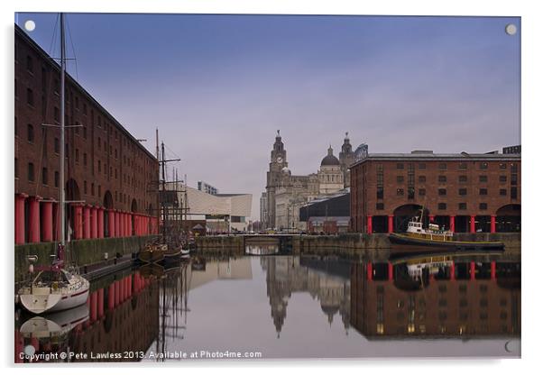 The Albert Dock Acrylic by Pete Lawless