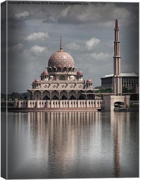The Putra Mosque in Putrajaya Canvas Print by Zoe Ferrie