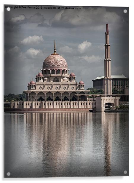 The Putra Mosque in Putrajaya Acrylic by Zoe Ferrie