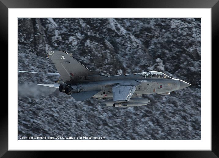 RAF Tornado through the gap Framed Mounted Print by Rory Trappe