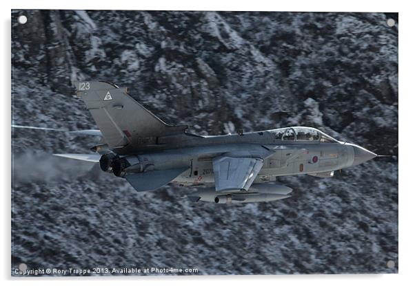 RAF Tornado through the gap Acrylic by Rory Trappe