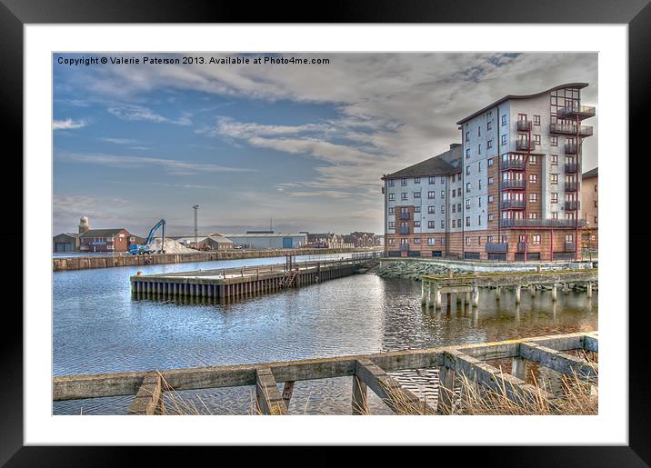 Ayr Docks Framed Mounted Print by Valerie Paterson