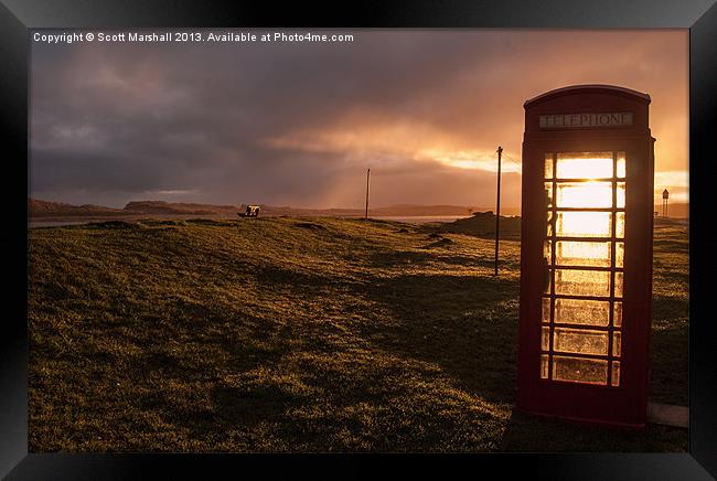 Lightbox a call from Above Framed Print by Scott K Marshall