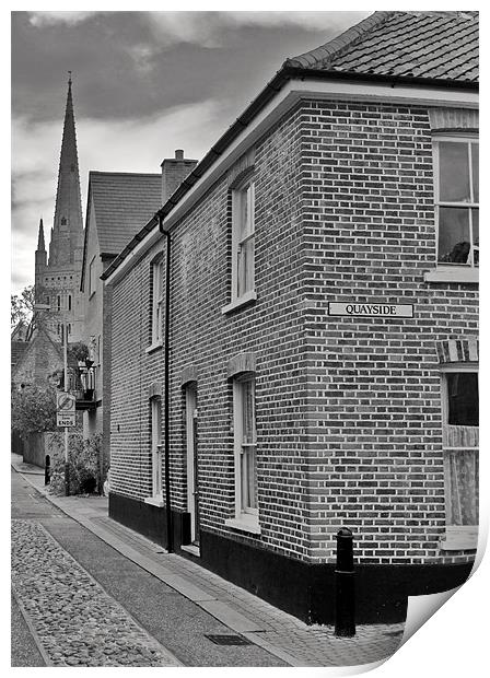 The Quayside Norwich Print by Darren Burroughs